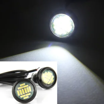 1 Pora/12V 15W DRL Atsarginės Dieniniai LED Šviesos Spotlighting Eagle Eye Automobilio Lempos