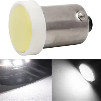10VNT BA9S 1W super šviesus Turas 3D COB LED Balta Lemputė Auto žymeklio šviesa Automobilių DC Licencijos 12V Plokštės Lempos Šviesos J2M0
