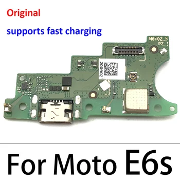 10vnt/Daug , USB Kroviklis Dokas Plug Jungtis Įkrovimo Valdybos Flex Kabelis Motorola Moto E6s Mic Mikrofonas Valdyba