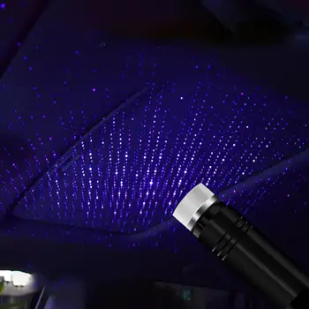 Automobilių Stogo Star Naktį Žibintai Interjero dekoratyvinės Šviesos USB LED Lazerinis projektorius Su Debesų Žvaigždėtą dangų, Apšvietimo efektai