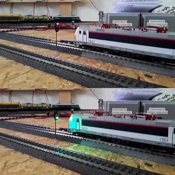 1/87 HO Masto Modelis Geležinkelio Eismo Signalų Lilghts Lempos, Gatvių Apšvietimas, LED Traukinio Pastato Kelių Kraštovaizdžio Išdėstymas Rinkiniai Metalo