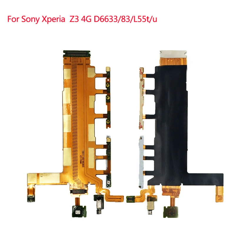 Įjungimo/Išjungimo Mygtukas Flex Cable & Tomas Jungiklis Flex Su Mikrofonu Vibratorius Sony Xperia Z3 D6653 D6603 D6643 3G 4G Nuotrauka 0