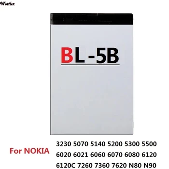 1PC 890mAh BL-5B, BL5B Ličio Li-Po Baterija Nokia N83 N80 6120 6230 5200 3220 3230 5140 7360 5200 5208 baterijos Pakeitimas