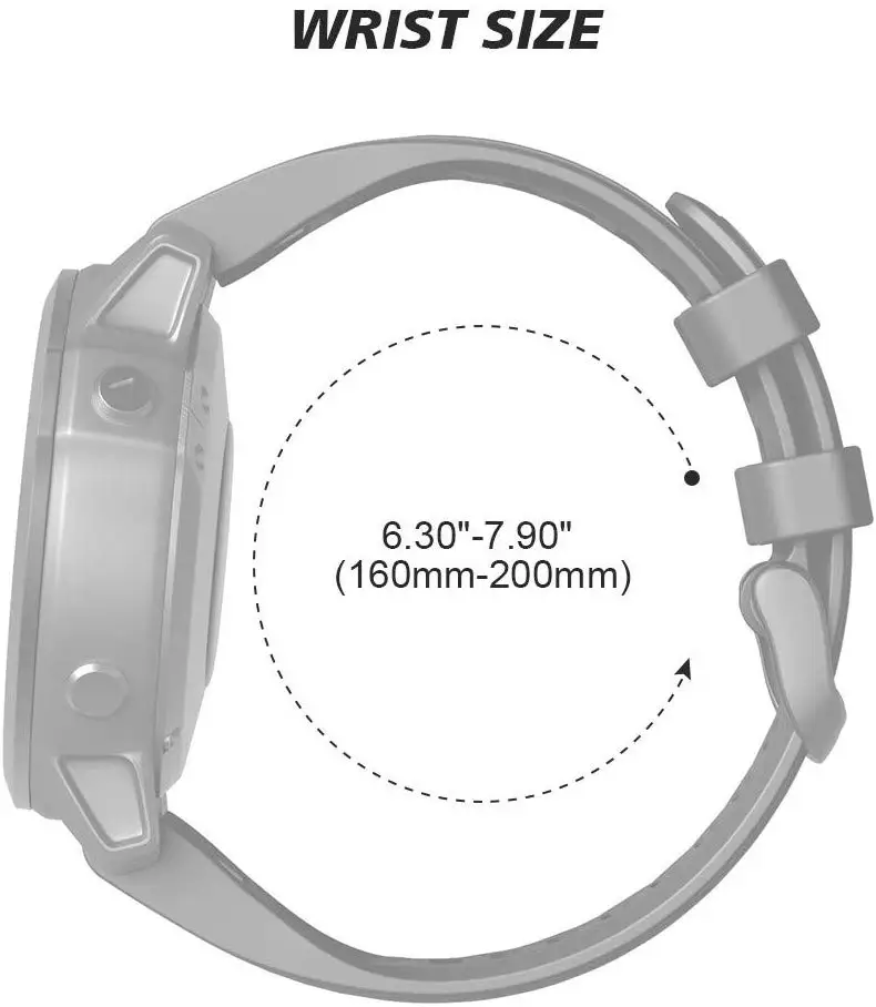 Silikono 26 22mm Smart Watch Band Dirželiai Garmin Fenix 6 6X Pro 5 5X Plius 3 3 HR Greito Atleidimo Diržas Coros VERTIX 2 Correa Nuotrauka 1