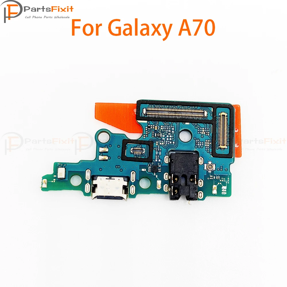Samsung Galaxy A70 USB Įkrovimo Jungtį su IC Įkrovimo lizdas Mikrofono Flex Kabelis su IC atsarginės Dalys Nuotrauka 1