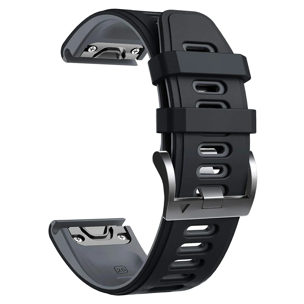 Silikono 26 22mm Smart Watch Band Dirželiai Garmin Fenix 6 6X Pro 5 5X Plius 3 3 HR Greito Atleidimo Diržas Coros VERTIX 2 Correa Nuotrauka 2