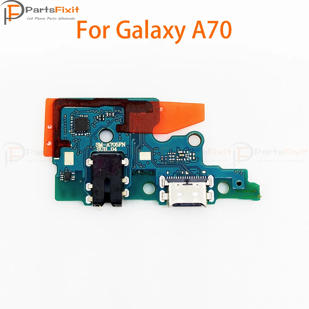 Samsung Galaxy A70 USB Įkrovimo Jungtį su IC Įkrovimo lizdas Mikrofono Flex Kabelis su IC atsarginės Dalys Nuotrauka 3