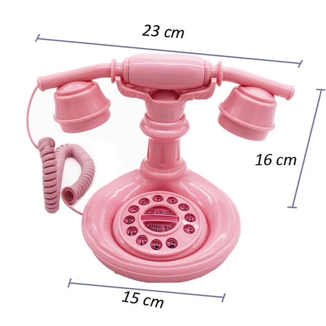 Pink cartoon mini fiksuotojo ryšio Aukštos kokybės Laidiniu Telefonu Namų, viešbučio, miegamojo, vaikų, vaikams, moterims, malonus raudona Nuotrauka 4