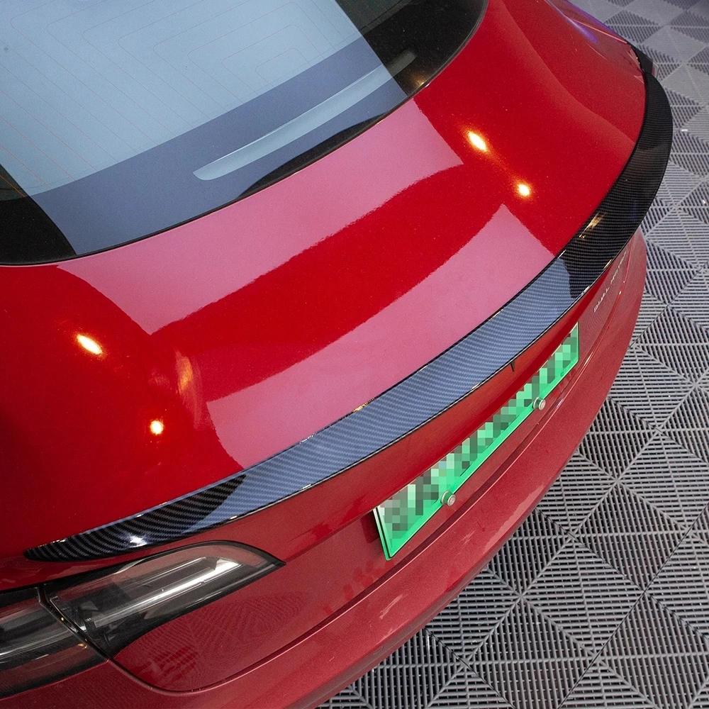 Naujų Automobilių Kamieno Spoileris Už Tesla Model 3 2021 Aukštos Kokybės Nekilnojamojo Anglies Pluošto, Modelis S X Išoriniai Priedai Modelio Tris Nuotrauka 4