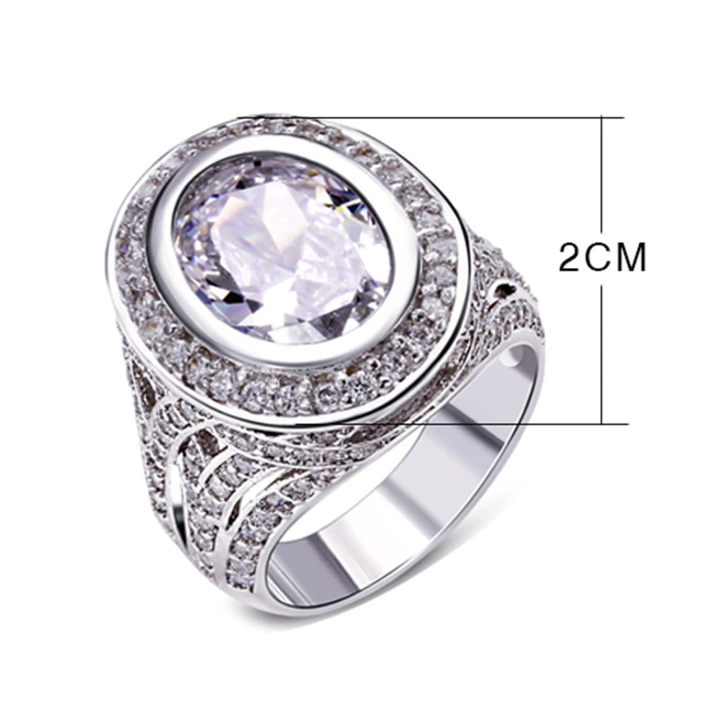 Didelis ovalo formos akmens žiedas, sidabro spalvos nutiesti kristalų aneis anillos aukštos kokybės nuotraukų juvelyriniai dirbiniai moterų dideli žiedai Nuotrauka 5