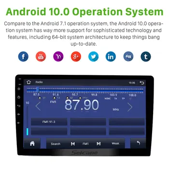 7 colių/9 colių/10 colių Android 10 Dvigubas Din Universaliųjų Automobilių Radijas Stereo GPS Multimedia Vaizdo Grotuvas nr. 2din Be Kabelio