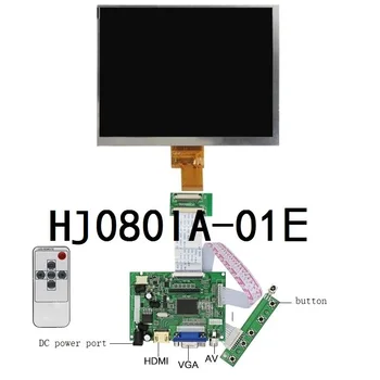 8 colių IPS 1024X768 tablet HD ekranas, LCD ekranas HE080IA-01D HJ080IA-01E Kontrolės Stebėti vairuotojo lenta