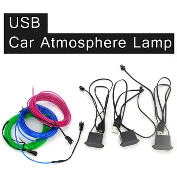 Automobilio LED Lemputė USB Interjero Atmosferą Juostelės Šviesos HONDA Civic Type R Sedanas Sutarimu Odyssey CRV TINKAMI Priedai Interjeras
