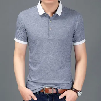 B1241-Vasaros nauji vyriški marškinėliai kieto spalvų slim tendencija atsitiktinis trumparankoviai mados
