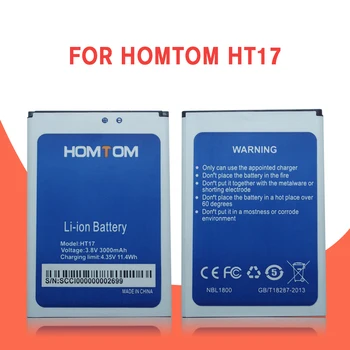 HOMTOM HT17 Baterija Originalus Baterijos Replecement Didelės Talpos 3000mAh atsarginę Bateriją HOMTOM HT17 Pro Išmanųjį telefoną