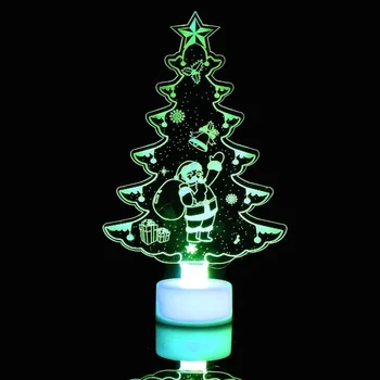 Karšto Linksmų LED Spalva Keičiasi Mini Kalėdų Kalėdų Medžio Namų Stalo Šalis Dekoro Žavesio Tobula Metu