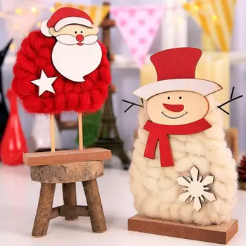 Langų Apdailos Kalėdinė Dekoracija Vilnos Veltinio Mediniai Vyras Sniego Lėlės Kalėdų Medžio Apdaila Vaikų Dovanų