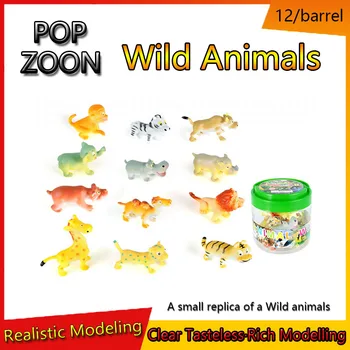 Laukinių Serijos PVC Modeliavimas Gyvūnų Žaislo Modelis Gyvūnų Pasaulio Vaikų Ankstyvojo Ugdymo Įspūdį Mokymosi Auga Animacinis Žaislas 12/Barelį