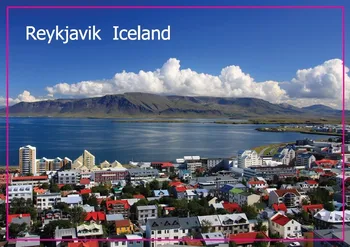 Namų Dekoro Lipdukai,Kraštovaizdžio reikjaviko, Islandijos sostinė Nuotrauka, Šaldytuvo Magnetas 5441 Turizmo Suvenyrų