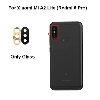Nauja Galinio vaizdo Kamera, Stiklo Lęšis Xiaomi MI A2 Lite Atgal Kameros Stiklo Klijais Lipdukas Klijais Redmi 6 Pro