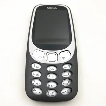 Naujas Pilnas Korpusas Nokia 3310 4G Versija Veido Rėmas + Baterijos dangtelis Galinio Dangtelio Korpusas (Su anglų Klaviatūra)