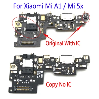 Originalus Usb Įkroviklis Valdybos Xiaomi Mi A1 USB Įkrovimo Lizdas Port Jungtis Valdybos Flex Kabelis Xiaomi Mi 5X atsarginės Dalys