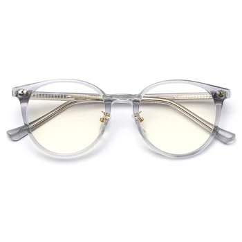 Peekaboo korėjos stiliaus apvalių akinių rėmeliai vyrų mėlynos šviesos blokavimas TR90 optinis mados akinių rėmeliai moterų aišku objektyvas