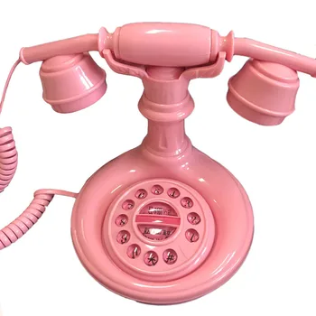 Pink cartoon mini fiksuotojo ryšio Aukštos kokybės Laidiniu Telefonu Namų, viešbučio, miegamojo, vaikų, vaikams, moterims, malonus raudona