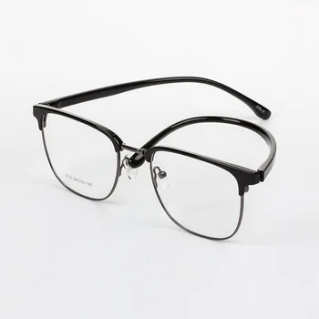 Plotis-142 Retro trumparegystė akinių rėmeliai vyrų asmenybės didelis veidą ultra light full ratlankio TR apvalių akinių rėmeliai recepto akiniai