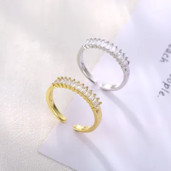 Prabanga Micro Asfaltuotas Aikštėje Kubinis Cirkonis Atidaryti Žiedas Žada Meilės Žiedai Moterų Dalyvavimas Vestuvių Papuošalai Karšto Pardavimo Žiedas