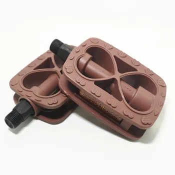 Q1069 Dviračio pedalas plastiko Dviračio Pedalas retro pedalai plastikiniai, rudos, pilkos spalvos Be karoliukų ir įprastus plastikinius Pedalą, 1 pora
