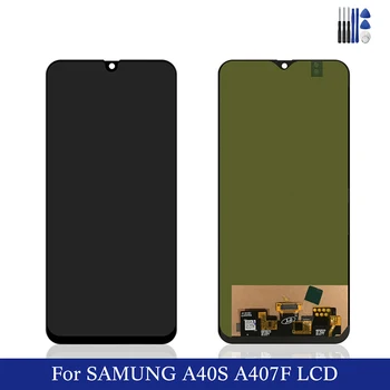 Samsung Galaxy A40S LCD Ekranas Jutiklinis Ekranas skaitmeninis keitiklis Asamblėjos SM A407F A407 A 40S 407F Sm-A407F Testas