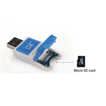 SSK SCRS022 Kortelių Skaitytuvas 480Mbps, Plug and Play USB 2.0, USB 