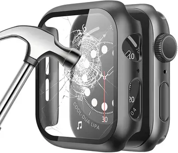 Stiklas+Dangtelis Apple Laikrodžių atveju, 44mm 40mm 42mm 38mm iWatch atveju Accessories bamperis+Screen Protector 