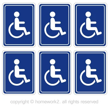Už Neįgaliųjų Vežimėlyje, Lipdukai, Trukdančių Priėjimą Ženklas - Lauko/Patalpų Naudojimo, Vinilo Lipdukai, UV apsauga & atsparus Vandeniui,