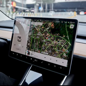 Už Tesla Model 3 2021 Y Automobilių Centras Kontrolė, Jutiklinis Ekranas Navigaciją Raštas Stiklo Plėvelė Anti Pirštų Atspaudų Įbrėžimams Tesla M Y/3