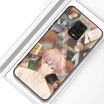 Vaisių krepšelis anime Mergina Grūdintas Stiklas Shell Xiaomi Redmi 9 9A 8A 9C K40 K30-10 Pastaba 9 9S 8 7 9T 8T Pro Max Silicon Cover