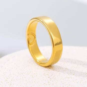Vestuviniai Žiedai Gotikos Pagrindinio Aukso Skiedra Spalva Porą žiedų 2020 Vestuvių, Suapvalinti Pirštas Nerūdijančio plieno žiedai moterims, Dovana, Papuošalai