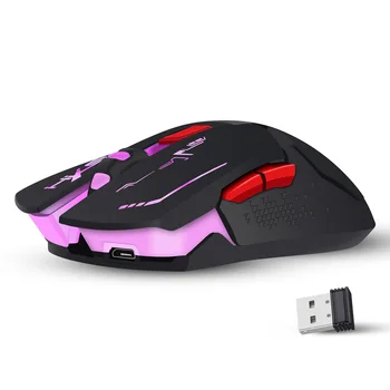 X30 2.4 G Belaidė Įkraunamoji Pelė USB Spalvinga Apšvietimu RGB Žaidimų Pelės 2400DPI 6 Mygtuką bevielė Pelė KOMPIUTERIUI Laptopo